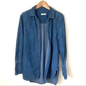 Equipment Femme Denim Oversized Shirt Button up